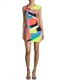 Milly Graphic-Print Modern Dress at Neiman Marcus