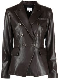 Milly Inez Vegan Leather Blazer - at Farfetch