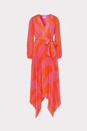 Milly Liora Zebra Pleated Midi Dress at Milly