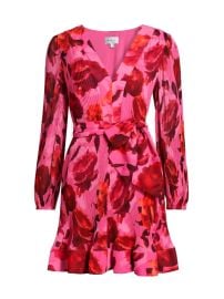 Milly Liv Blurred Blossom Pleated Minidress | Saks Fifth Avenue at Saks Fifth Avenue