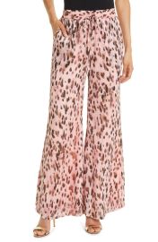 Milly Metallic Leopard Chiffon Track Pants at Nordstrom