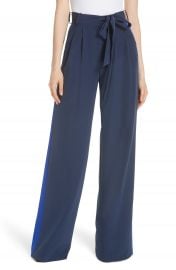 Milly Natalie Italian Cady Side Stripe Wide Leg Pants   Nordstrom at Nordstrom