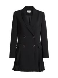 Milly Noora Pleated Double Breasted Blazer Minidress at Saks Fifth Avenue