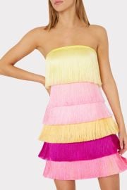 Milly Nuoir Ombre Fringe Dress at Milly