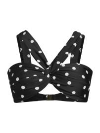 Milly Olivia Polka Dot Draped Bikini Top | Saks Fifth Avenue at Saks Fifth Avenue