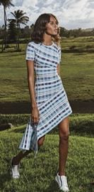 Milly Plaid Directional Draped Dress Size L eBay at eBay