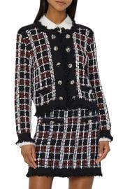 Milly Plaid Tweed Cardigan at Nordstrom