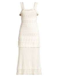 Milly Pointelle Midi Dress  SaksFifthAvenue at Saks Fifth Avenue