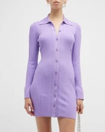 Milly Polo Cardigan Rib Dress at Neiman Marcus