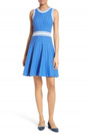 Milly Ribbed Knit Fit   Flare Dress at Nordstrom