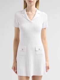 Milly Romy Rib-Knit Polo Mini Dress | Saks Fifth Avenue at Saks Fifth Avenue
