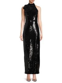 Milly Sabine Sequined Rosette Column Gown at Saks Fifth Avenue