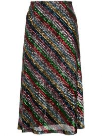 Milly Sequinned Midi Skirt - Farfetch at Farfetch