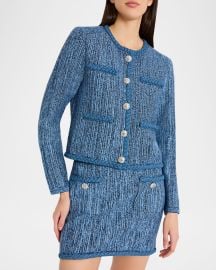 Milly Shayne Boxy Braid Trim Jacket at Neiman Marcus