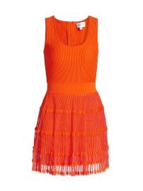 Milly Sheer Knit Sleeveless Flare Minidress at Saks Fifth Avenue