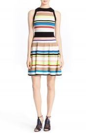 Milly Stripe Knit Fit   Flare Dress at Nordstrom