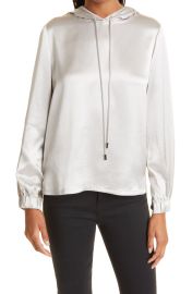 Milly Talia Satin Hoodie at Nordstrom