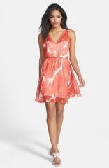 Milly and39Annaand39 Print Silk Fit andamp Flare Dress at Nordstrom