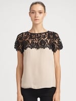 Milly lace top worn on HIMYM at Saks Fifth Avenue