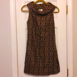 Milly of New York Dresses Vintagemilly Of New York Browngold Sleeveless Cowlneck Dress Poshmark at Poshmark