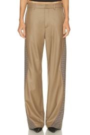 Mimchik Twist Trouser in Houndstooth Beige FWRD at FWRD