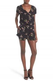 Mimi Chica Floral Print Ruffle Romper at Nordstrom