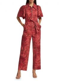 Mimi Floral Denim Wide-Leg Jumpsuit by Sea at Saks Fifth Avenue