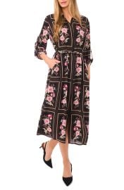 Mina Floral Print Midi Dress at Nordstrom