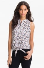 Mina tie front top by equipment at Nordstrom