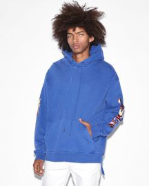 Mindstate Biggie Oversized Fleece Hoodie - Solid Blue Ksubi at Ksubi