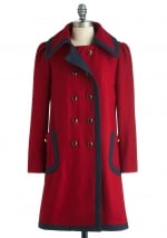 Mindy's red coat at Modcloth at Modcloth