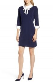 Ming Wang Bow Neck Dress   Nordstrom at Nordstrom