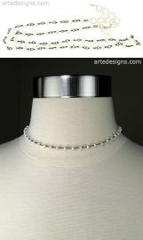 Mini Beaded Pearl Choker at Arte Designs