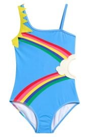 Mini Boden Kids\' Appliqué Cutout One-Piece Swimsuit at Nordstrom