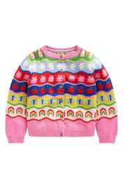 Mini Boden Kids\' Edie Fair Isle Cotton & Wool Blend Cardigan at Nordstrom