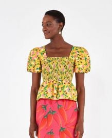 Mini Cashew Smocked Top  at Farm Rio