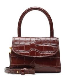 Mini Croc-Effect Shoulder Bag - By Far at Mytheresa