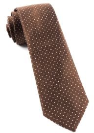Mini Dots Chocolate Brown Tie Silk Ties at The Tie Bar