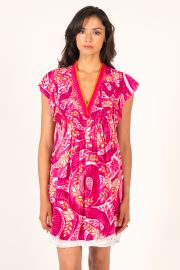 Mini Dress Sasha - Pink Holy Snake at Poupette St Barth