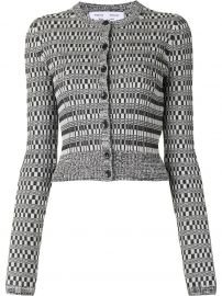 Mini Geo Ribbed Cropped Cardigan by Proenza Schouler White Label at Farfetch