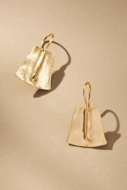 Mini Hammered Fan Drop Earrings at Anthropologie