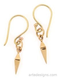 Mini Natural Bronze Spike Earrings at Arte Designs