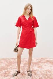 Mini Wrap Dress by GANNI x RTR Rent the Runway at Rent the Runway