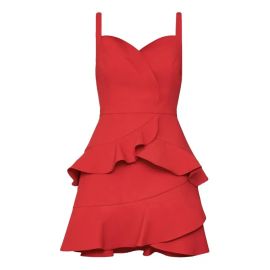 Mini dress Bcbg Max Azria Red size 0 US in Polyester - 35206867 at Vestiaire Collective