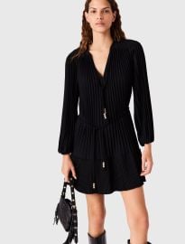 Mini pleated dress at Maje