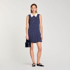 Mini striped dress blue For Women Paris at Sandro
