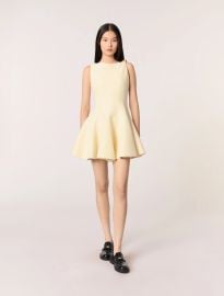 Mini tweed dress Yellow Orange For Women at Maje