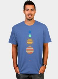 Minimal Solar System Tshirt at Design by Humans