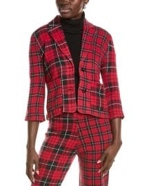 Minnie Rose Mixed Plaid Blazer ShopSimon at Shop Simon