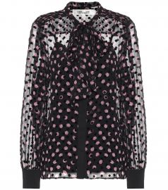 Minnie silk-blend devor   blouse at Mytheresa